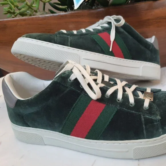 GUCCI new sneakers Ace 'Green Velvet' 757893